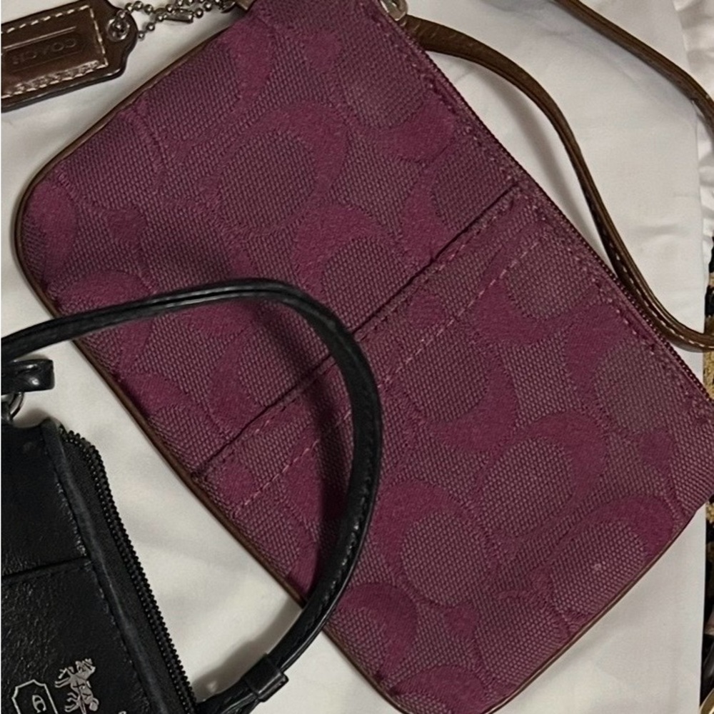 Coach Purple Wristlet Clutch